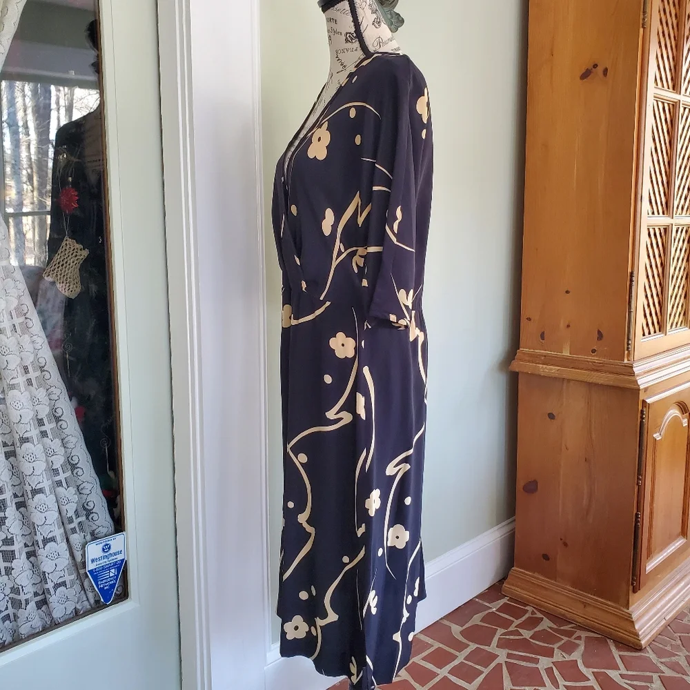 Vintage Robert Janan 100% Silk Saks Fifth Avenue Cocktail Dress - Picture 5 of 15